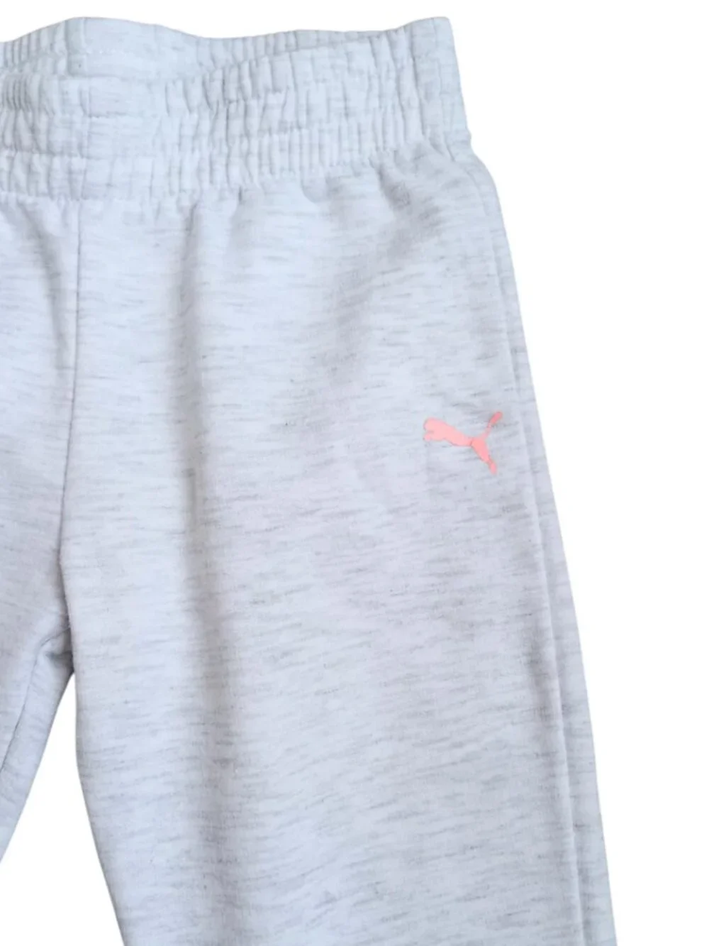 Puma Girls Gray Fleece Joggers - Classic Activewear Sweatpants, Size 6
